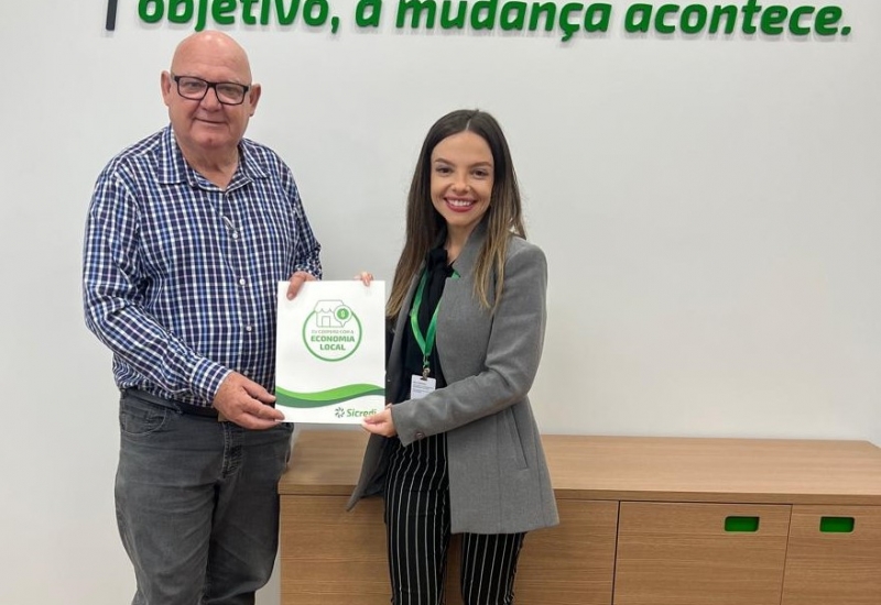 Pra Vida - Presidente da Acic participa de reunião com gerente da Sicredi