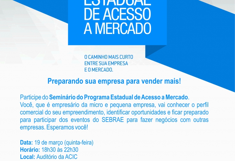 Pra Vida - Convite: Programa Estadual de Acesso a Mercado