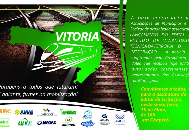 Pra Vida - FERROVIA DA INTEGRAÇÃO – VALEC CONFIRMA EDITAL