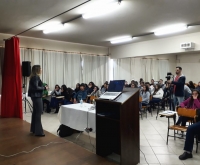 Acic Curitibanos - Conselho dos Núcleos realiza primeira palestra com alunos do Sólon Rosa