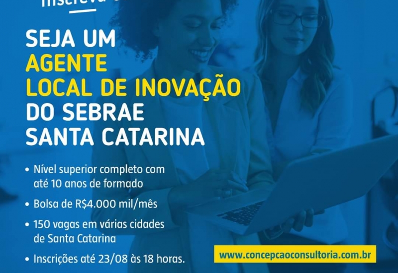 Pra Vida - Sebrae tem vagas para Agente Local de Inovação em Curitibanos